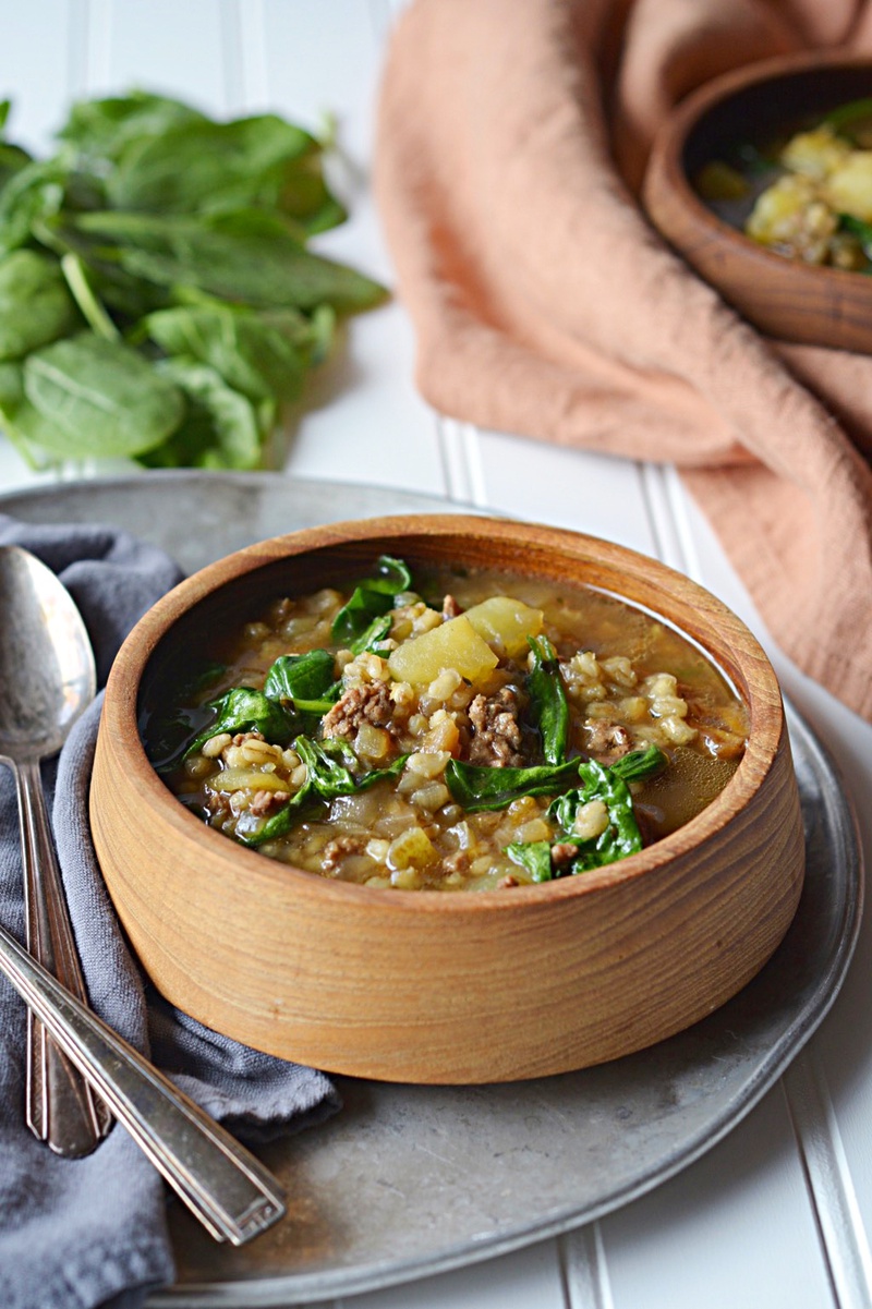 Beef Barley and Apricot Soup