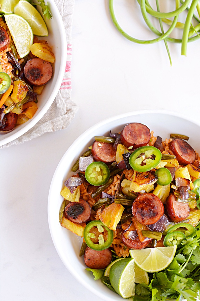 Hawaiian Pizza Rice Bowls