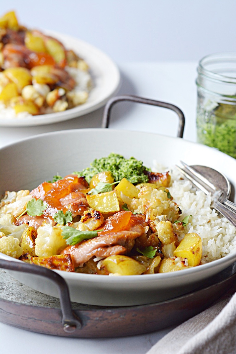 Chutney Chicken Rice Bowls