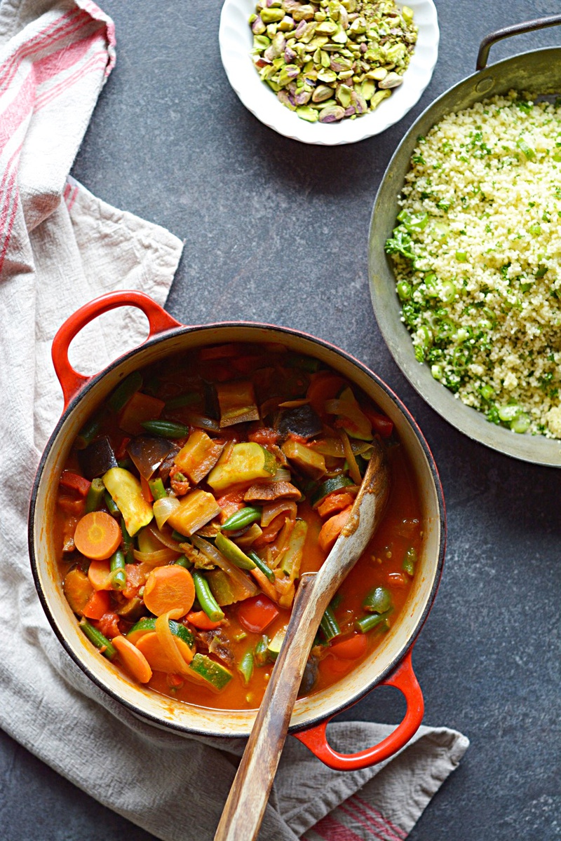 Moroccan Vegetable Stew with Herb Couscous