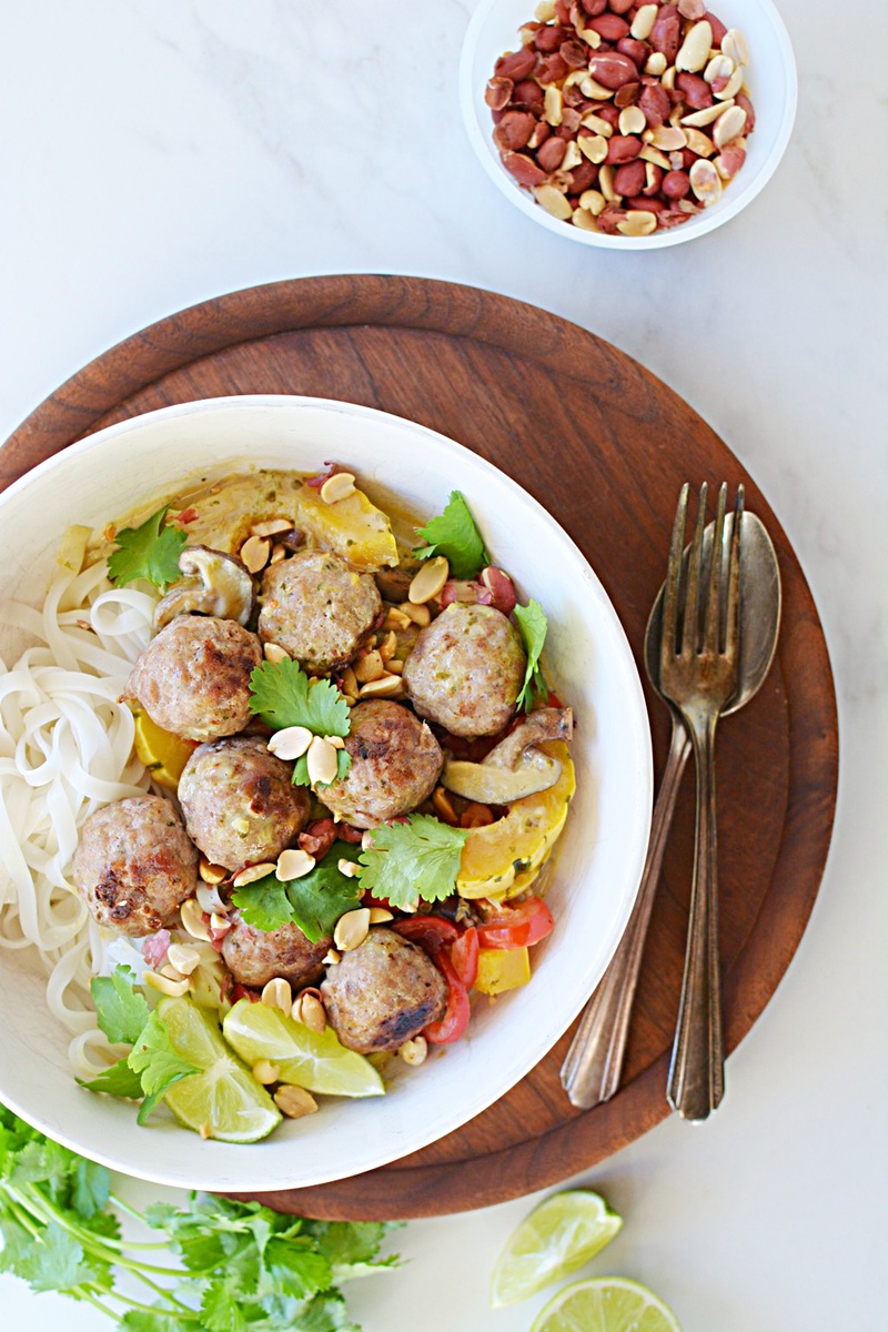 Pork Meatballs with Coconut Curry